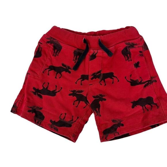 Hatley Other - Hatley Red & Black Moose Cotton Terry Shorts size 3 Years